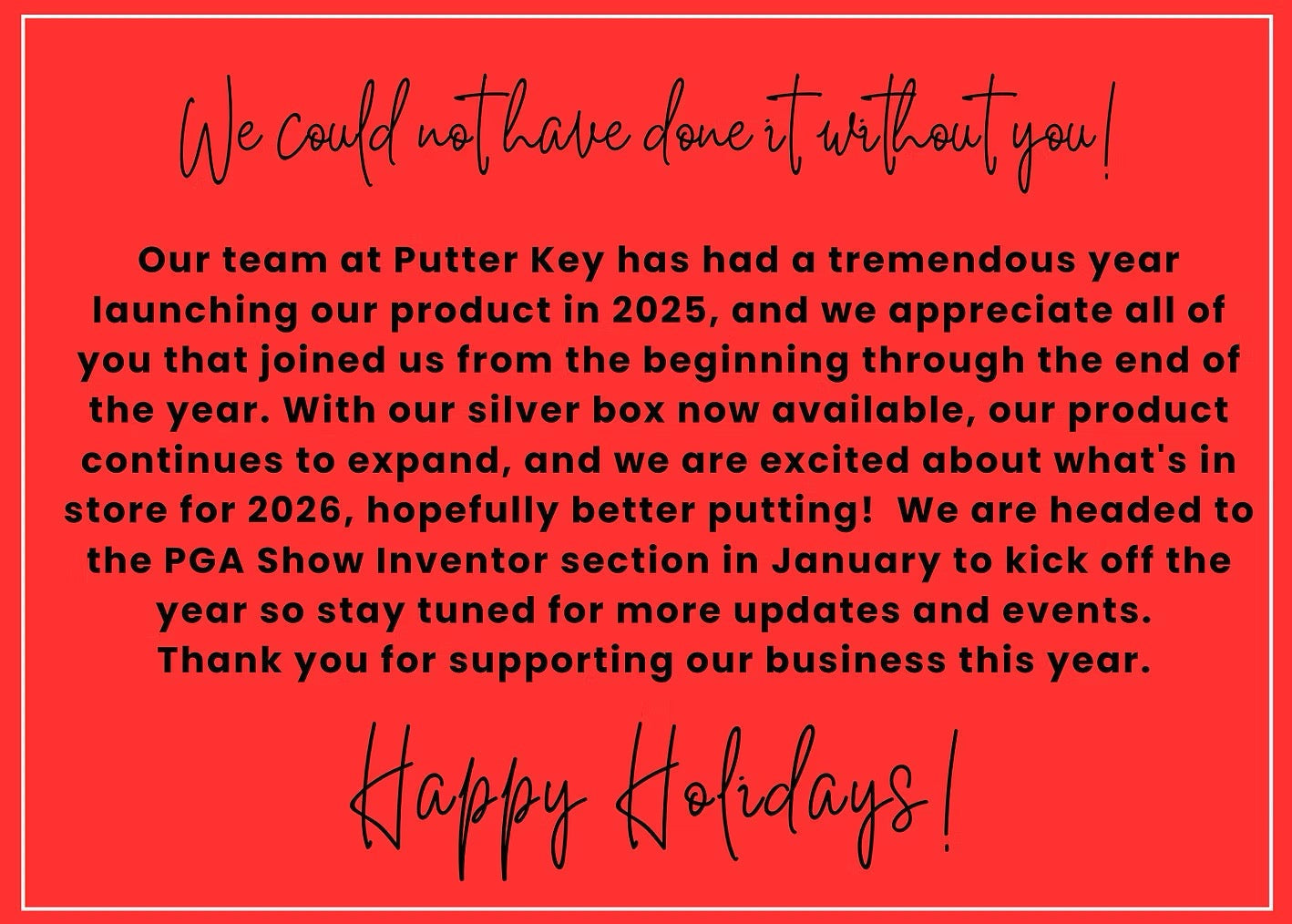 Putter Key Pulse - Dec. 2025