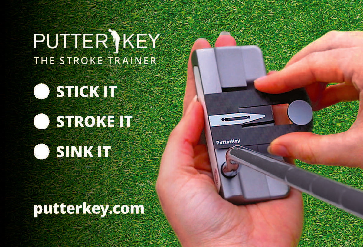 Lines vs. Shapes blog post graphic comparing putter alignment designs